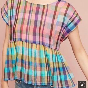 Anthropologie Tops - Anthropology Holding Horses Plaid Blouse Anthropologie Tops - Anthropology Holding Horses Plaid Blouse